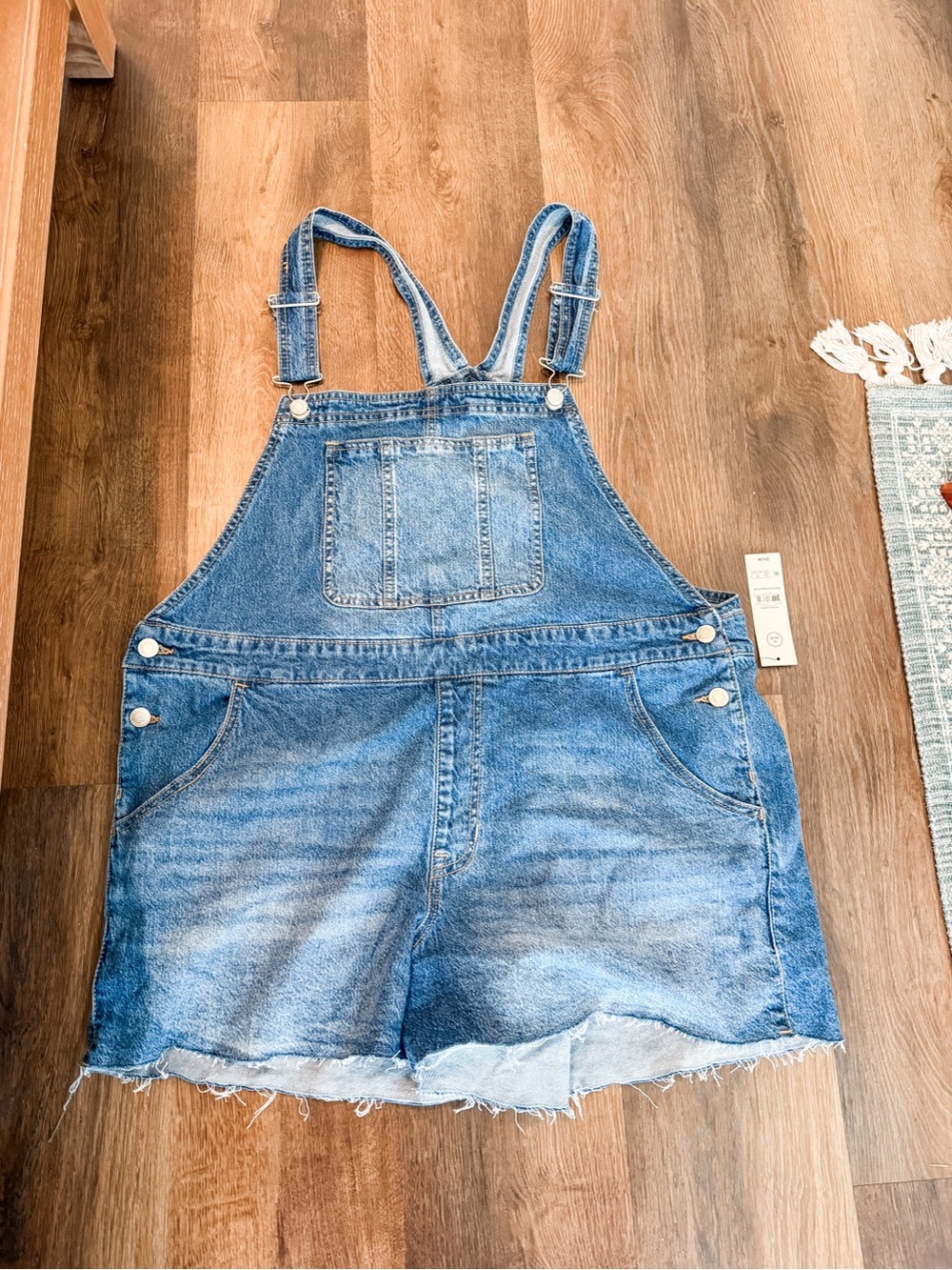 Denim Short Overalls - Blue